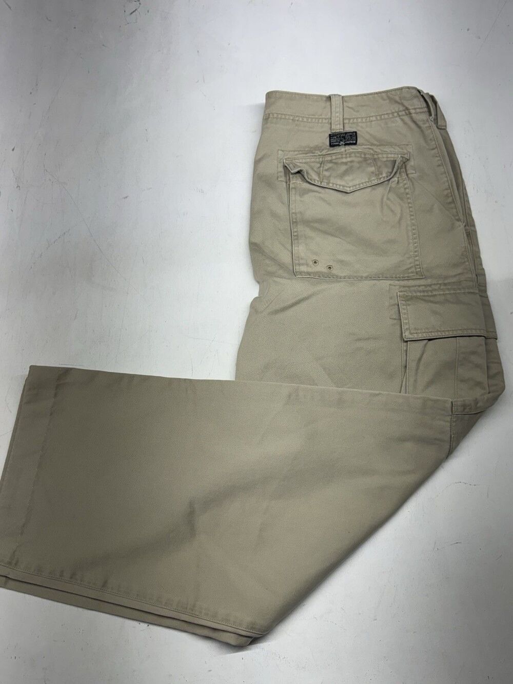 Tommy Hilfiger Army T-1 Cargo Pants Khaki Wide Leg Military Mens 38x29.5 Y2K